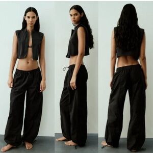 Zara parachute pants - M